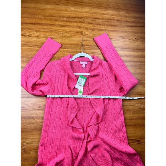 Cashmere Everglades Cable Sweater Coat - size Small - Picture 9 of 9